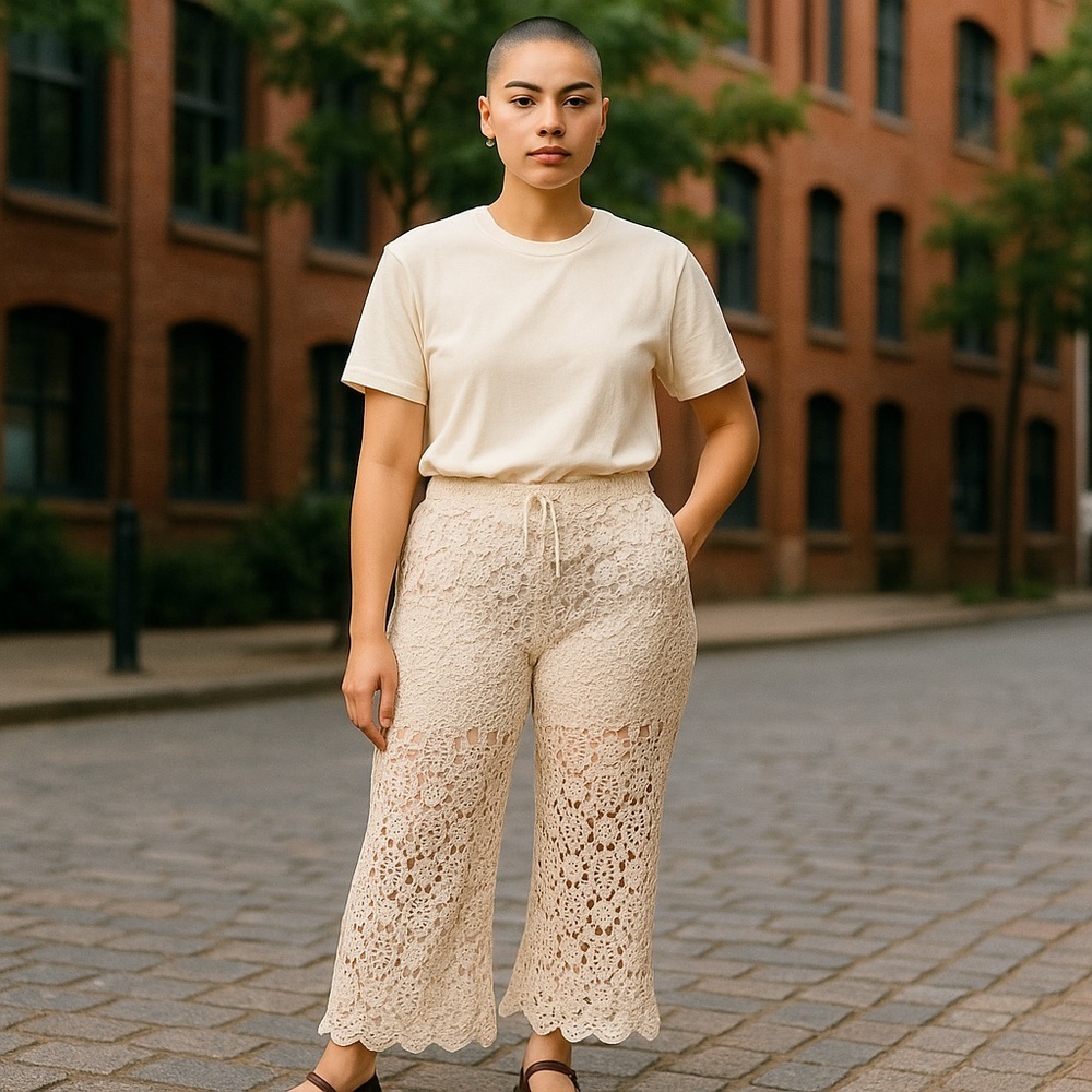 SOLITAIRE | Plus Crochet Pants Beach BOHO Various Sizes
